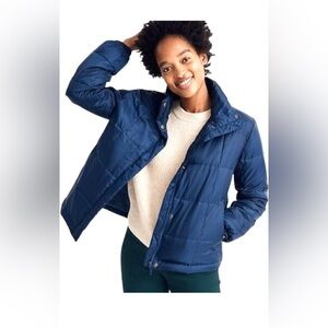 Madewell Navy Puffer Jacket